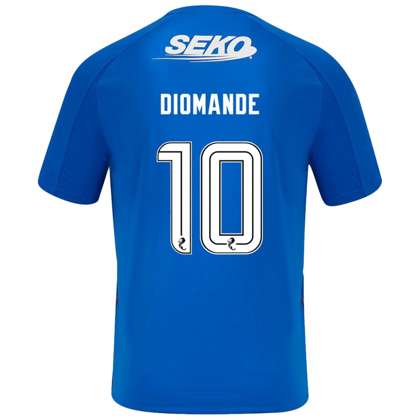 Enfant Maillot Mohamed Diomandé #10 Bleu Foncé Tenues Domicile 2024/25 T-Shirt Belgique