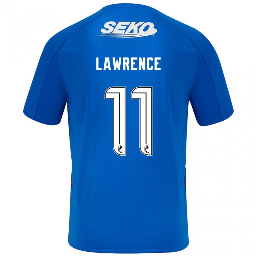 Enfant Maillot Tom Lawrence #11 Bleu Foncé Tenues Domicile 2024/25 T-Shirt Belgique