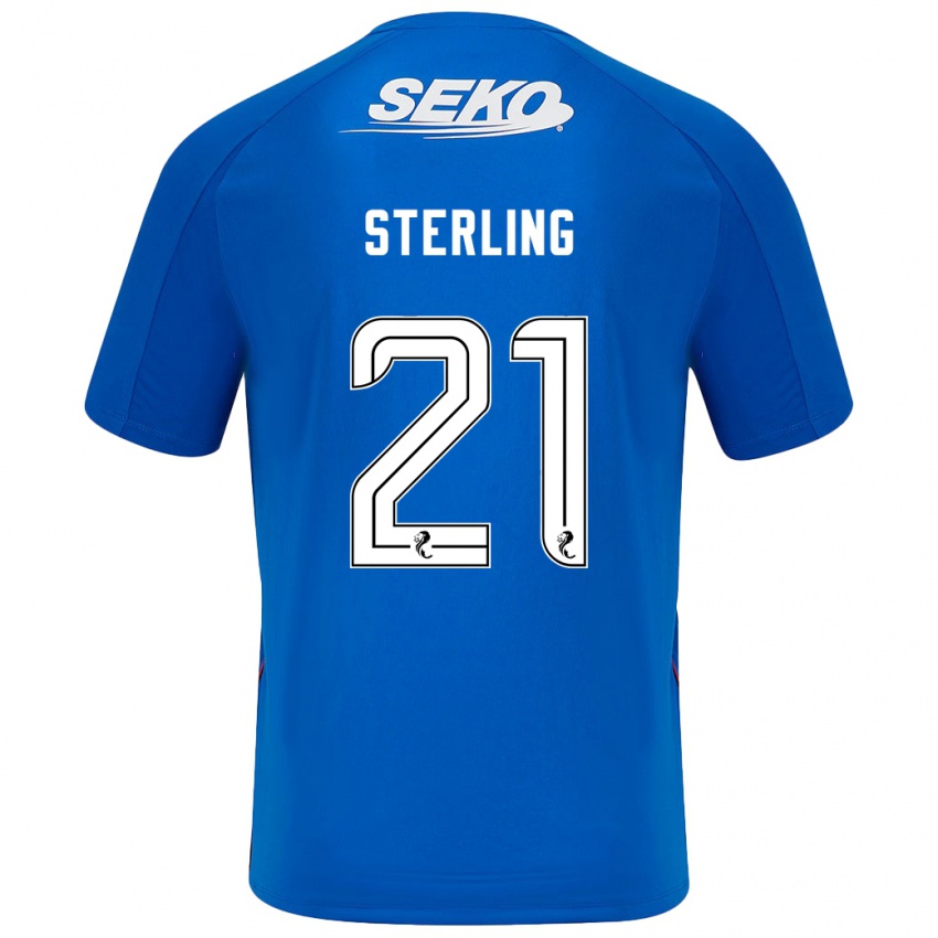 Kinderen Dujon Sterling #21 Donkerblauw Thuisshirt Thuistenue 2024/25 T-Shirt België