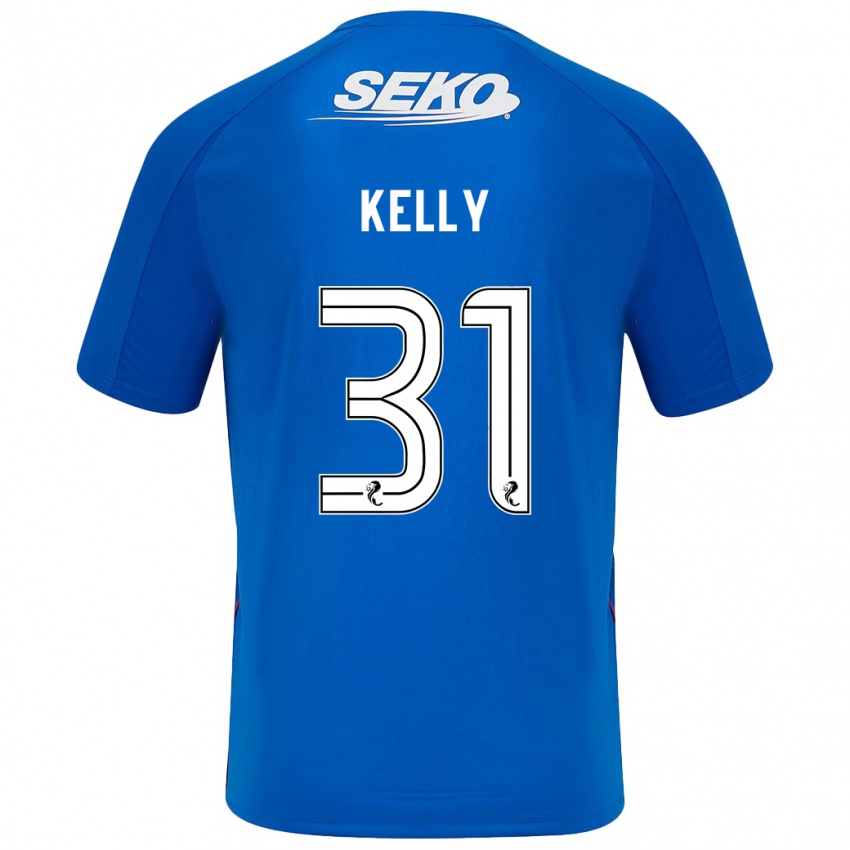 Enfant Maillot Liam Kelly #31 Bleu Foncé Tenues Domicile 2024/25 T-Shirt Belgique