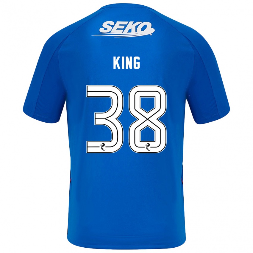 Enfant Maillot Leon King #38 Bleu Foncé Tenues Domicile 2024/25 T-Shirt Belgique