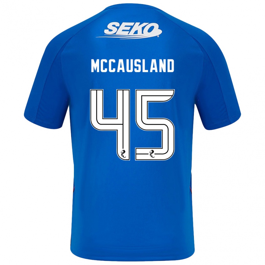 Enfant Maillot Ross Mccausland #45 Bleu Foncé Tenues Domicile 2024/25 T-Shirt Belgique