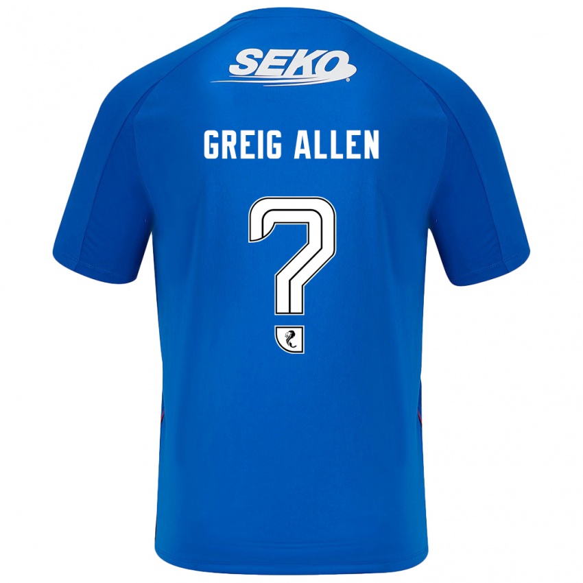 Enfant Maillot Greig Allen #0 Bleu Foncé Tenues Domicile 2024/25 T-Shirt Belgique