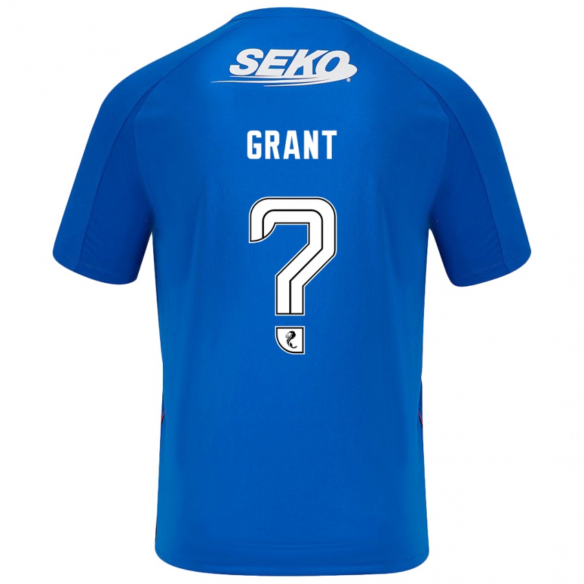 Enfant Maillot Leyton Grant #0 Bleu Foncé Tenues Domicile 2024/25 T-Shirt Belgique