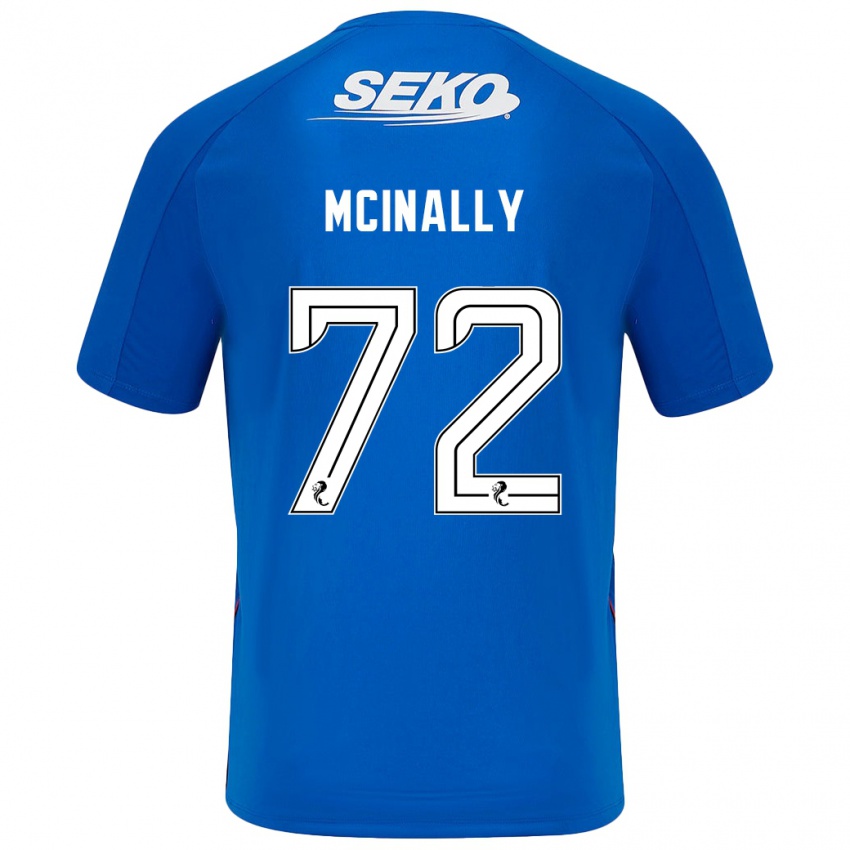 Enfant Maillot Darren Mcinally #72 Bleu Foncé Tenues Domicile 2024/25 T-Shirt Belgique