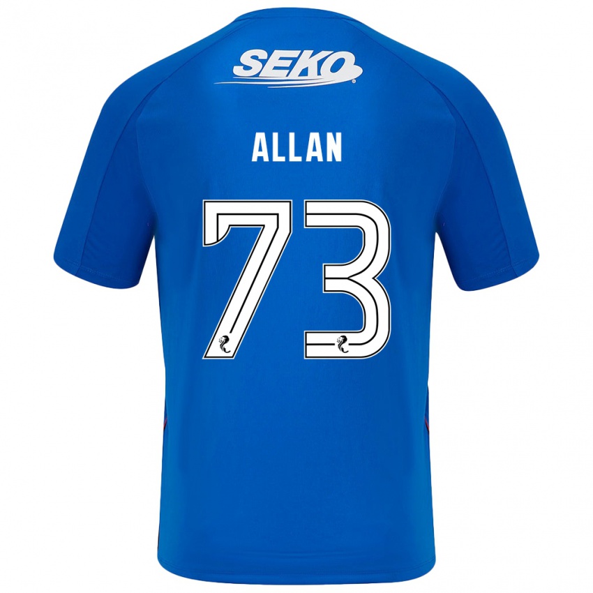 Enfant Maillot Connor Allan #73 Bleu Foncé Tenues Domicile 2024/25 T-Shirt Belgique