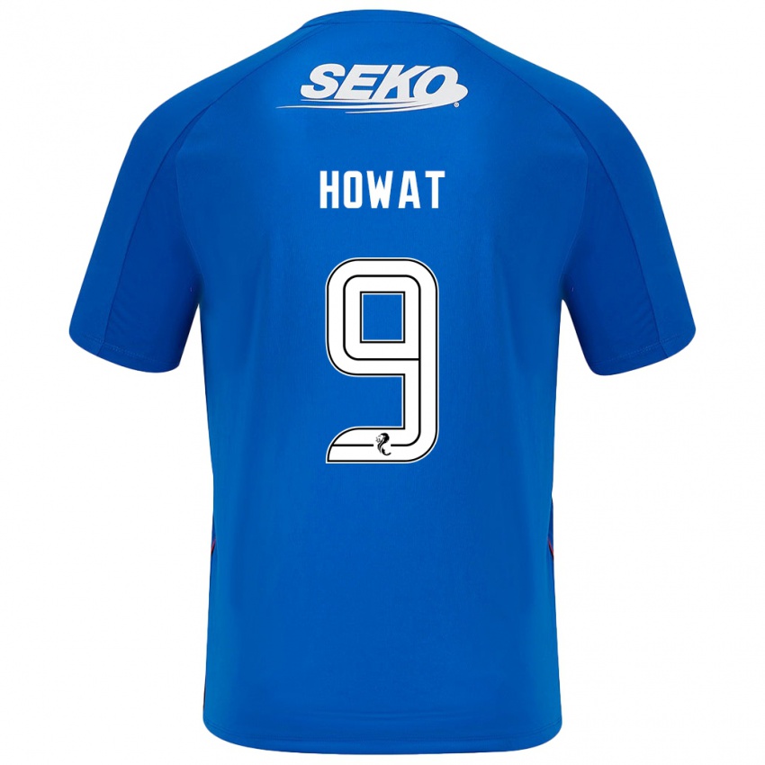 Enfant Maillot Kirsty Howat #9 Bleu Foncé Tenues Domicile 2024/25 T-Shirt Belgique