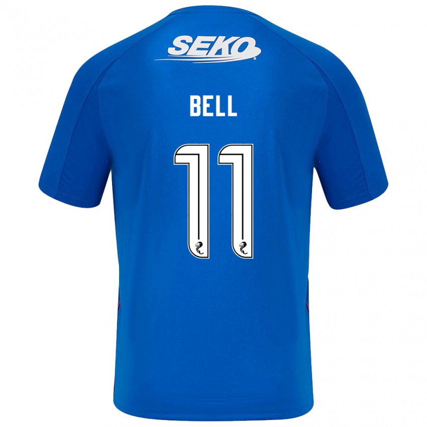 Enfant Maillot Megan Bell #11 Bleu Foncé Tenues Domicile 2024/25 T-Shirt Belgique