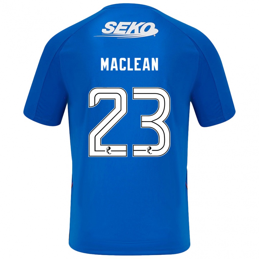 Enfant Maillot Kirsty Maclean #23 Bleu Foncé Tenues Domicile 2024/25 T-Shirt Belgique