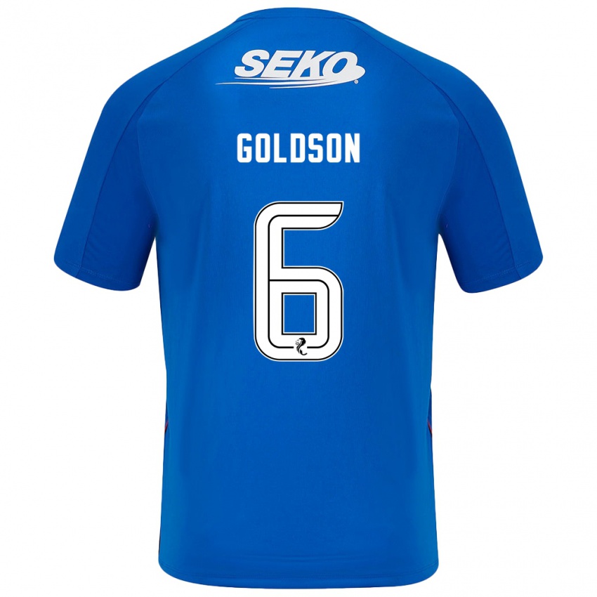 Enfant Maillot Connor Goldson #6 Bleu Foncé Tenues Domicile 2024/25 T-Shirt Belgique