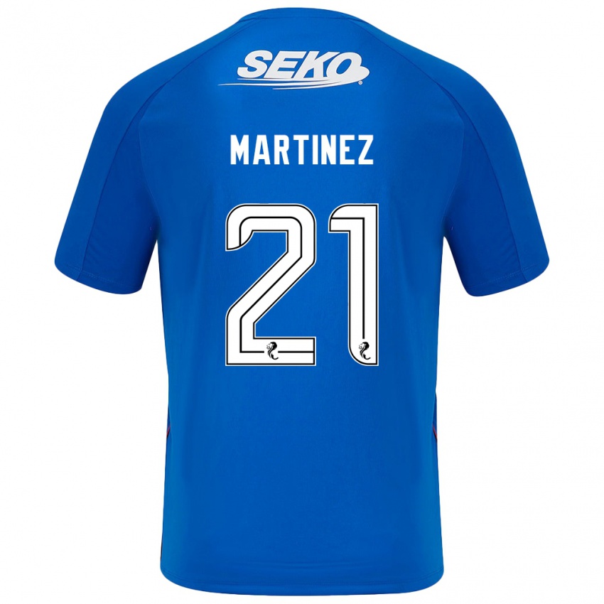 Enfant Maillot Lisa Martinez #21 Bleu Foncé Tenues Domicile 2024/25 T-Shirt Belgique