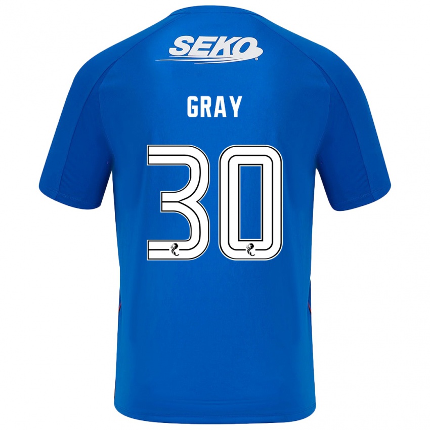 Enfant Maillot Georgia Gray #30 Bleu Foncé Tenues Domicile 2024/25 T-Shirt Belgique