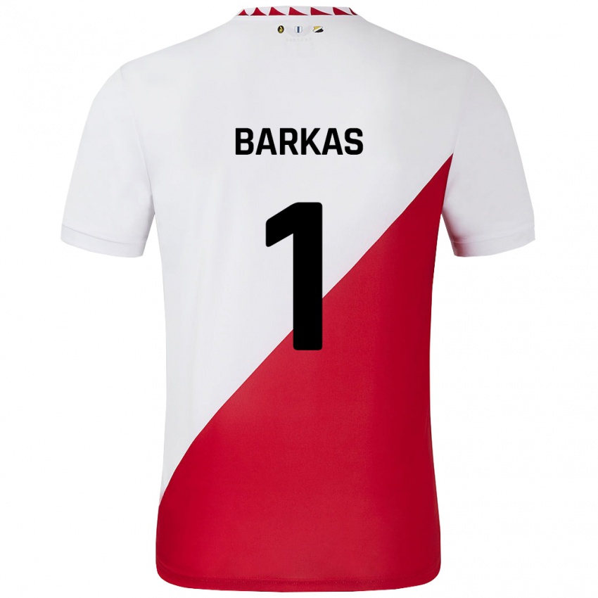 Kinderen Vasilios Barkas #1 Wit Rood Thuisshirt Thuistenue 2024/25 T-Shirt België