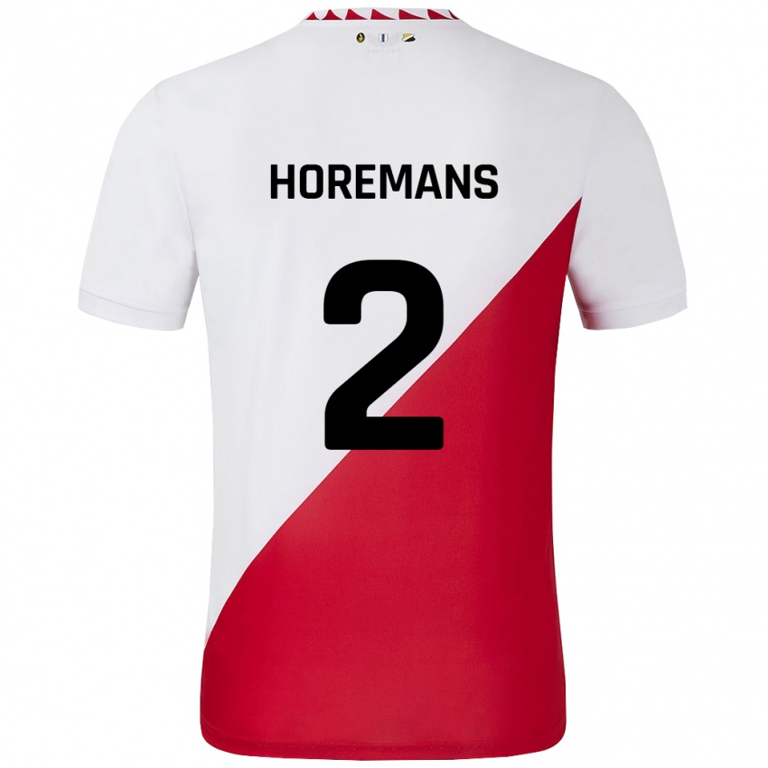 Kinderen Siebe Horemans #2 Wit Rood Thuisshirt Thuistenue 2024/25 T-Shirt België