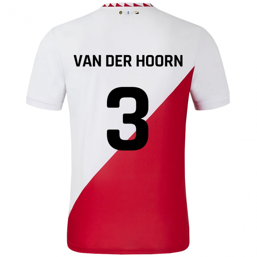 Kinderen Mike Van Der Hoorn #3 Wit Rood Thuisshirt Thuistenue 2024/25 T-Shirt België