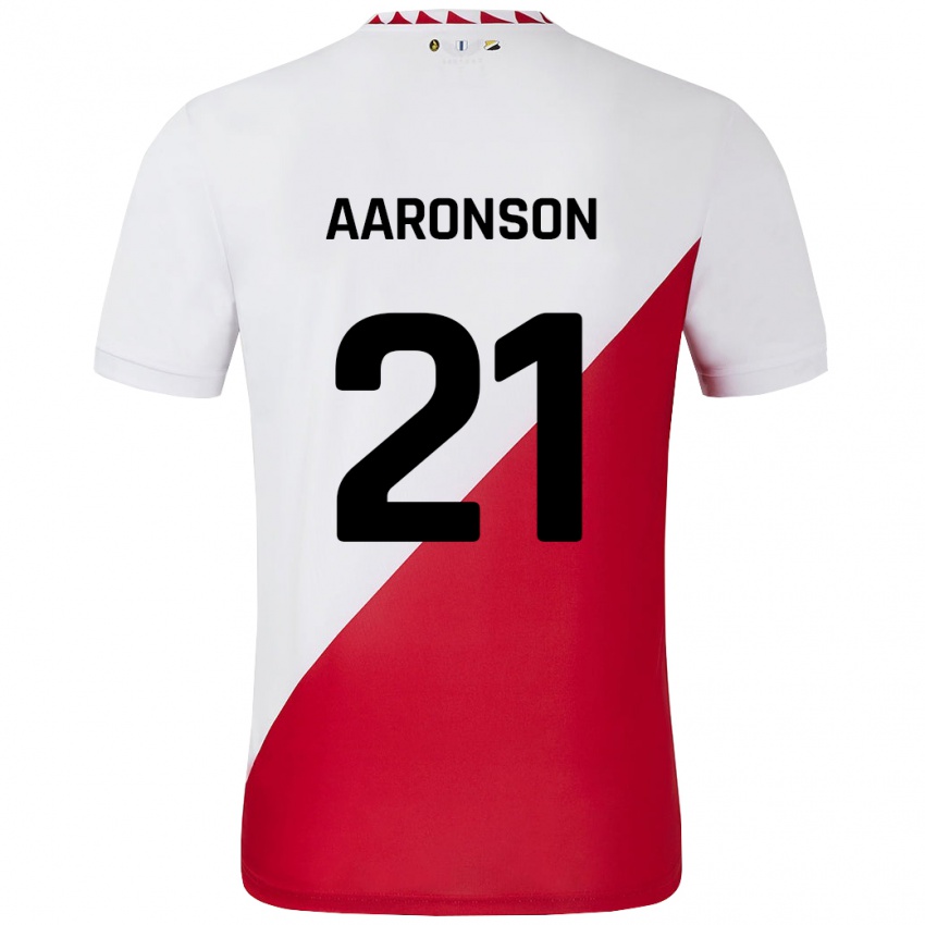 Kinderen Paxten Aaronson #21 Wit Rood Thuisshirt Thuistenue 2024/25 T-Shirt België