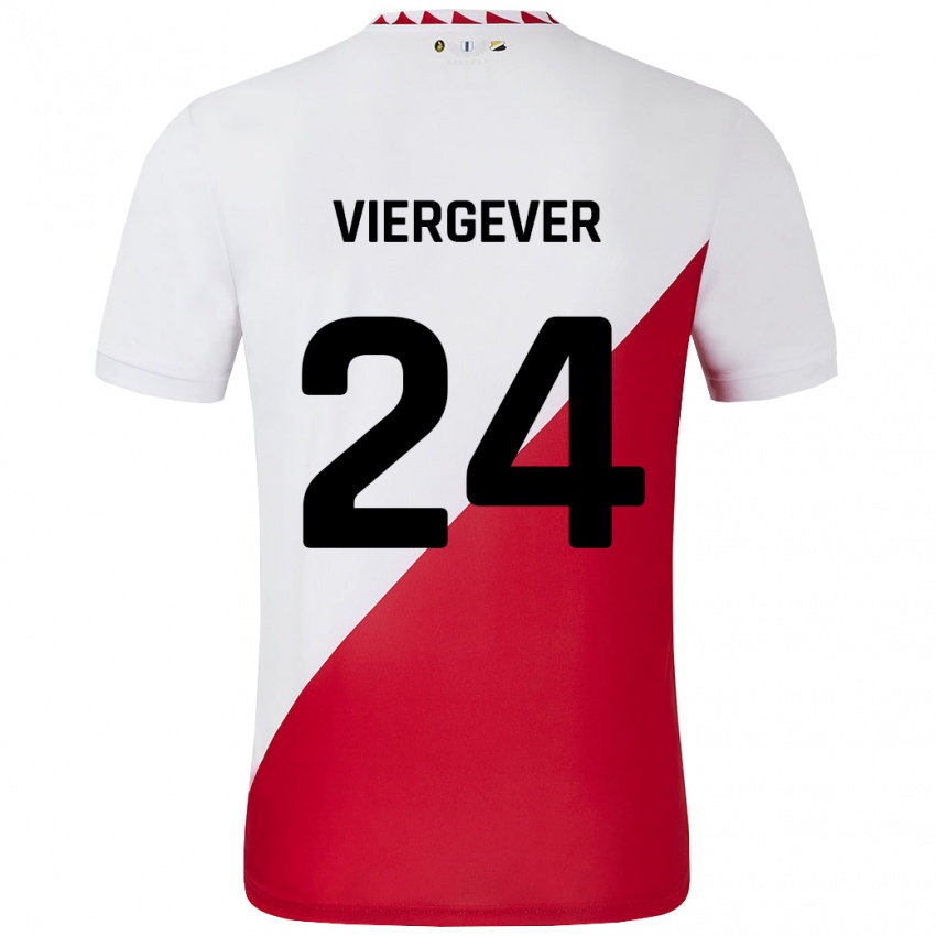 Kinderen Nick Viergever #24 Wit Rood Thuisshirt Thuistenue 2024/25 T-Shirt België