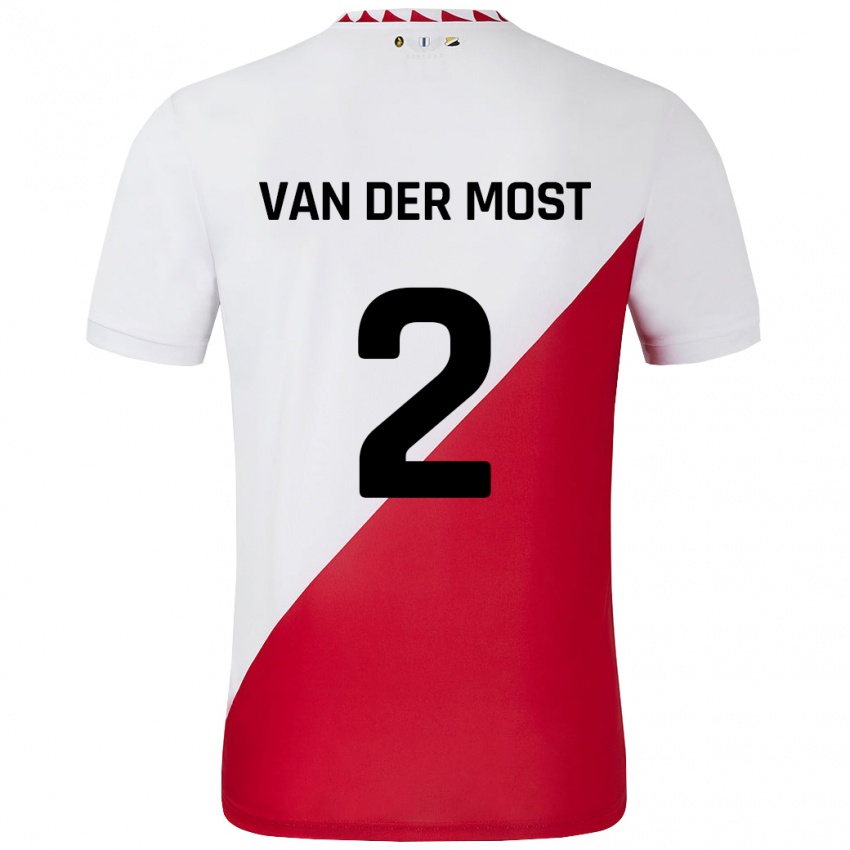 Kinderen Liza Van Der Most #2 Wit Rood Thuisshirt Thuistenue 2024/25 T-Shirt België