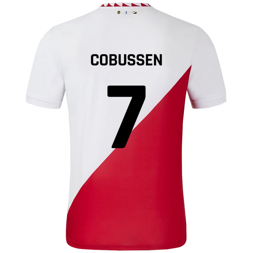 Kinderen Sophie Cobussen #7 Wit Rood Thuisshirt Thuistenue 2024/25 T-Shirt België