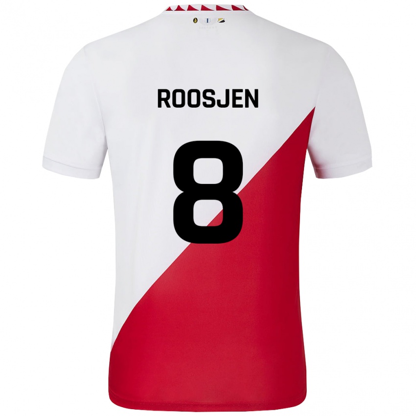 Kinderen Judith Roosjen #8 Wit Rood Thuisshirt Thuistenue 2024/25 T-Shirt België