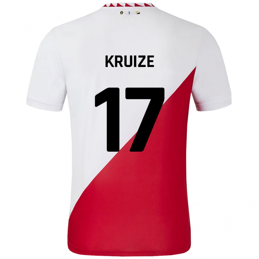 Kinderen Elisha Kruize #17 Wit Rood Thuisshirt Thuistenue 2024/25 T-Shirt België