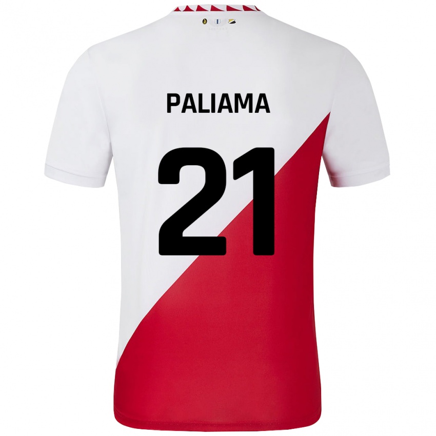 Kinderen Joni Paliama #21 Wit Rood Thuisshirt Thuistenue 2024/25 T-Shirt België