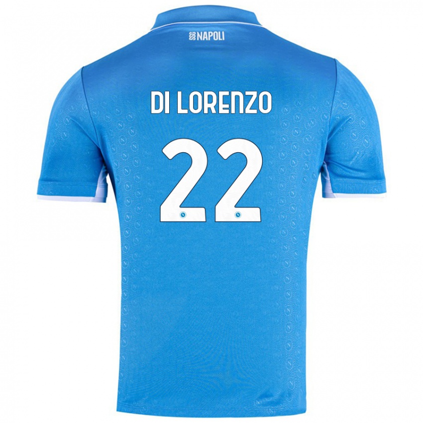 Kinderen Giovanni Di Lorenzo #22 Hemelsblauw Thuisshirt Thuistenue 2024/25 T-Shirt België