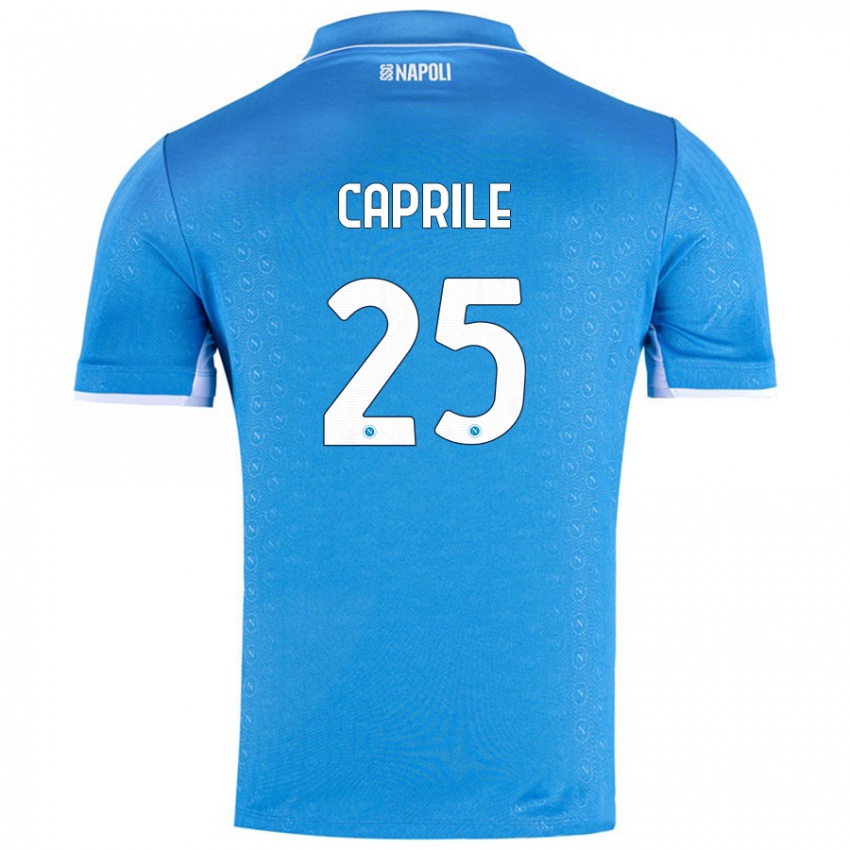 Kinderen Elia Caprile #25 Hemelsblauw Thuisshirt Thuistenue 2024/25 T-Shirt België