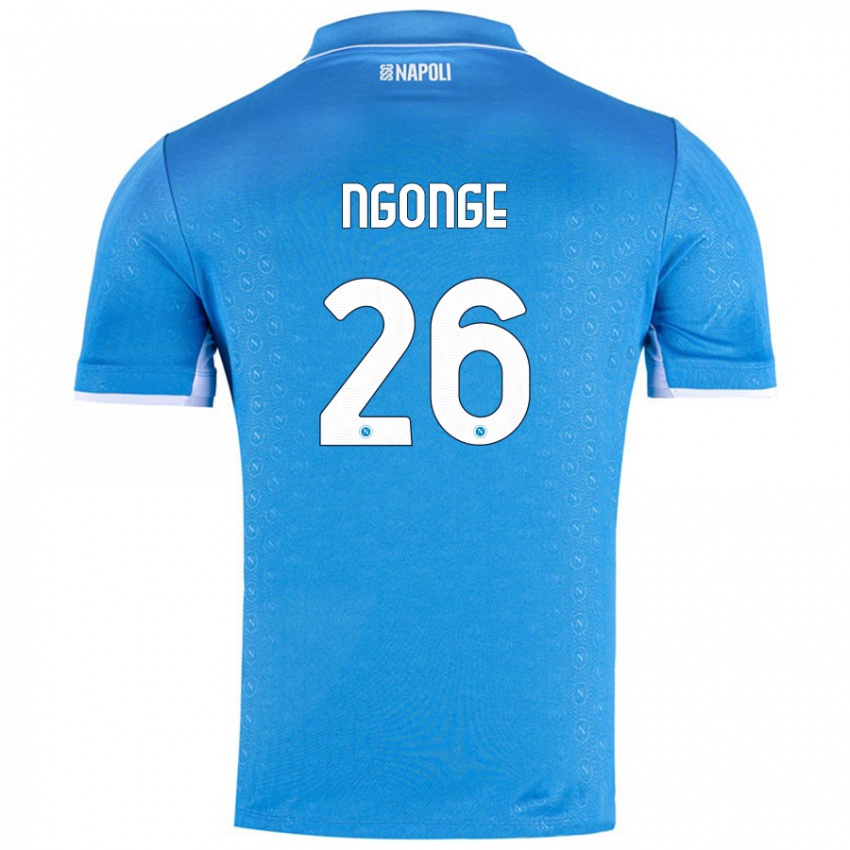 Kinderen Cyril Ngonge #26 Hemelsblauw Thuisshirt Thuistenue 2024/25 T-Shirt België