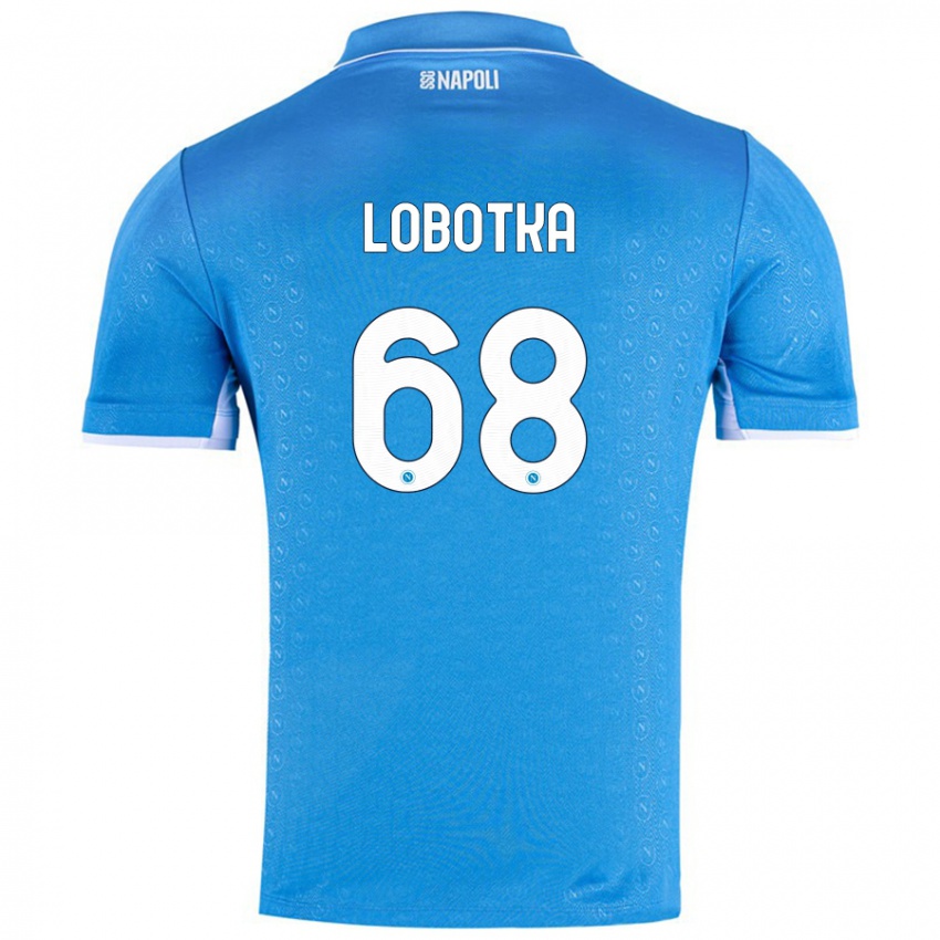 Kinderen Stanislav Lobotka #68 Hemelsblauw Thuisshirt Thuistenue 2024/25 T-Shirt België