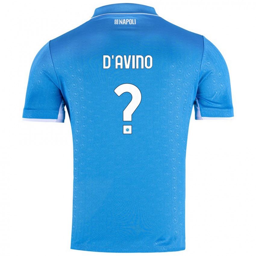 Kinderen Luigi D'avino #0 Hemelsblauw Thuisshirt Thuistenue 2024/25 T-Shirt België