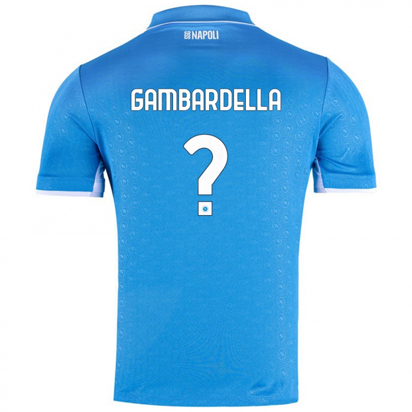 Kinderen Vittorio Gambardella #0 Hemelsblauw Thuisshirt Thuistenue 2024/25 T-Shirt België