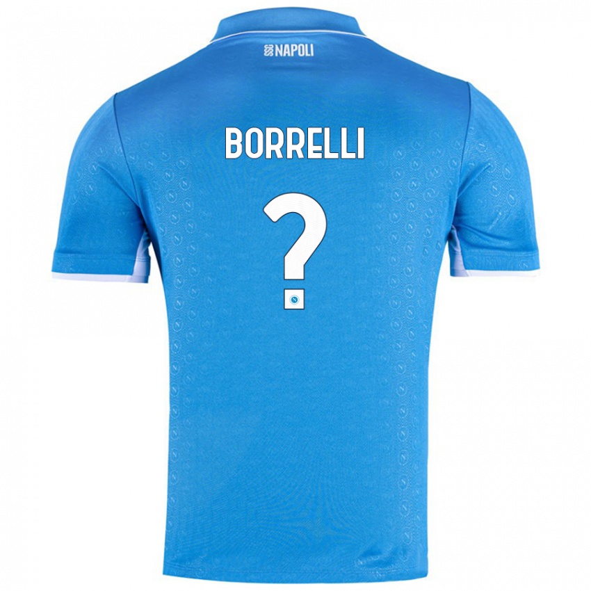 Kinderen Ciro Borrelli #0 Hemelsblauw Thuisshirt Thuistenue 2024/25 T-Shirt België