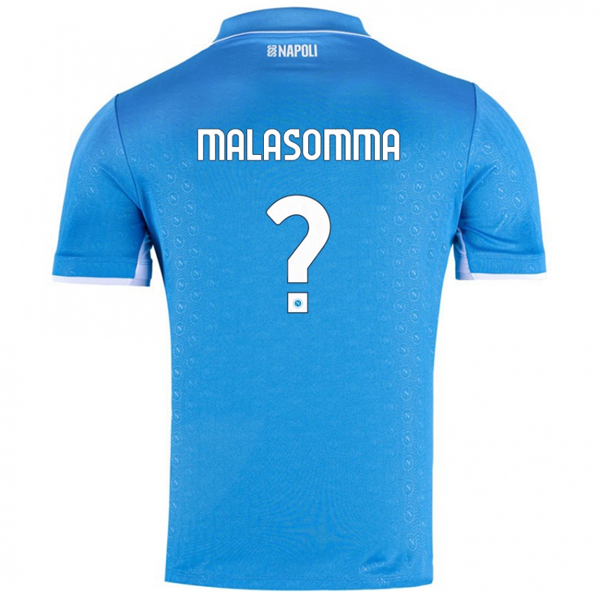 Kinderen Matteo Malasomma #0 Hemelsblauw Thuisshirt Thuistenue 2024/25 T-Shirt België