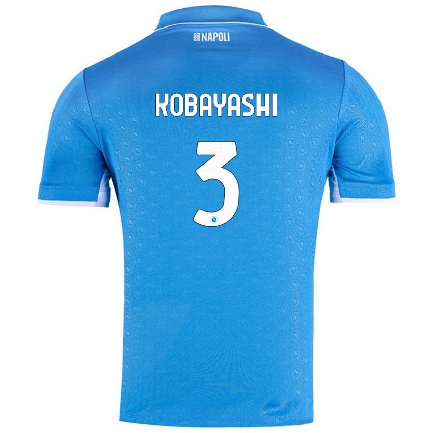 Kinderen Miharu Kobayashi #3 Hemelsblauw Thuisshirt Thuistenue 2024/25 T-Shirt België