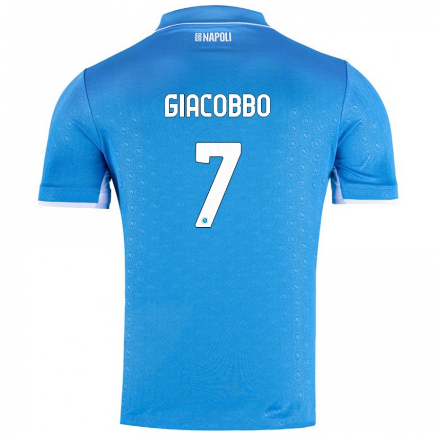 Kinderen Giulia Giacobbo #7 Hemelsblauw Thuisshirt Thuistenue 2024/25 T-Shirt België