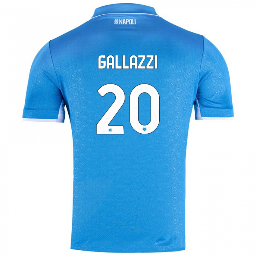 Kinderen Valentina Gallazzi #20 Hemelsblauw Thuisshirt Thuistenue 2024/25 T-Shirt België