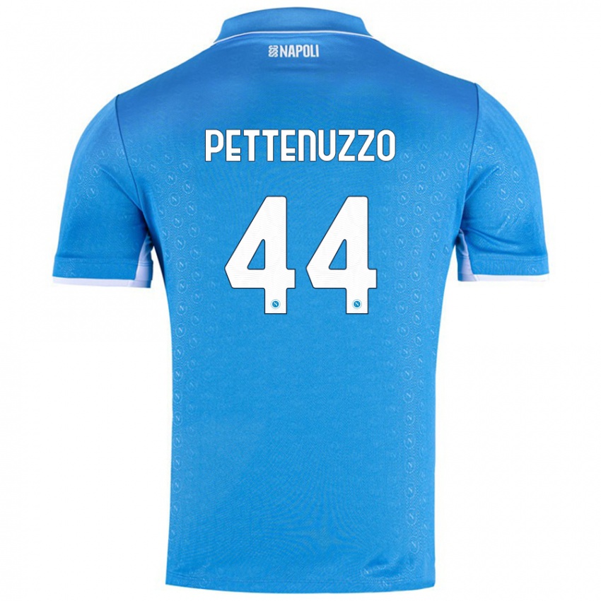 Kinderen Tecla Pettenuzzo #44 Hemelsblauw Thuisshirt Thuistenue 2024/25 T-Shirt België