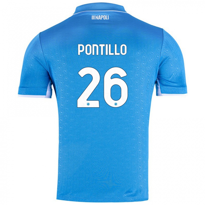 Kinderen Pasquale Pontillo #26 Hemelsblauw Thuisshirt Thuistenue 2024/25 T-Shirt België