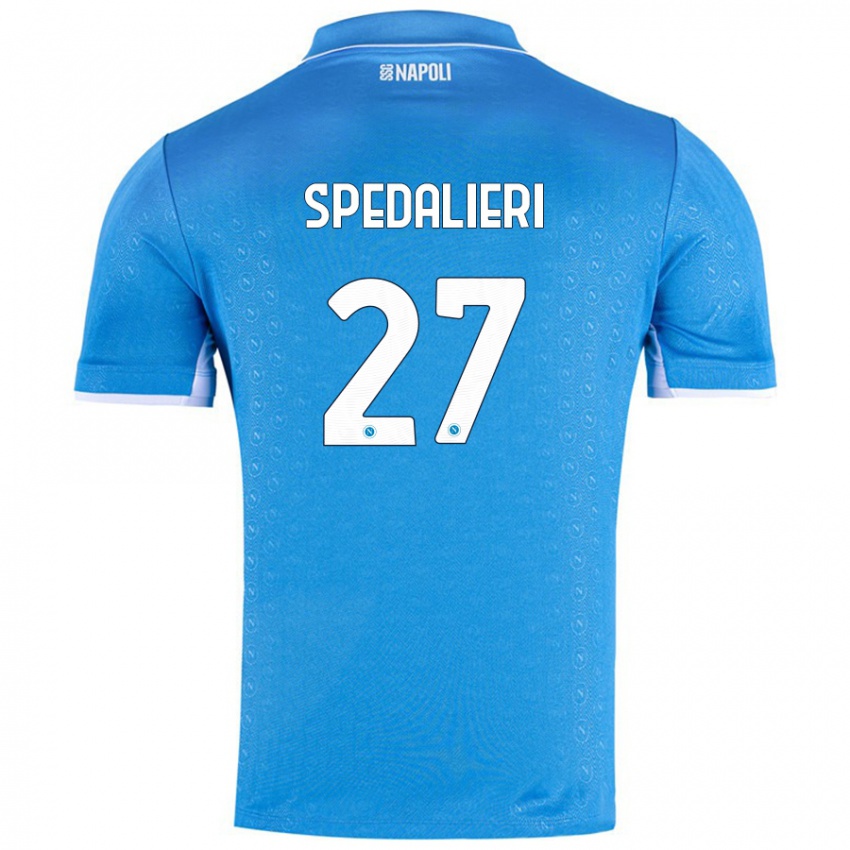 Kinderen Johnatan Andrea Spedalieri #27 Hemelsblauw Thuisshirt Thuistenue 2024/25 T-Shirt België