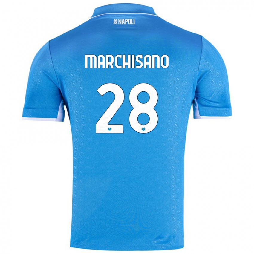 Kinderen Matteo Marchisano #28 Hemelsblauw Thuisshirt Thuistenue 2024/25 T-Shirt België