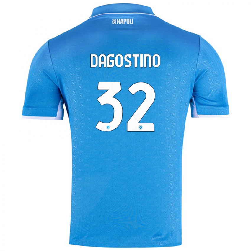 Kinderen Giuseppe Dagostino #32 Hemelsblauw Thuisshirt Thuistenue 2024/25 T-Shirt België