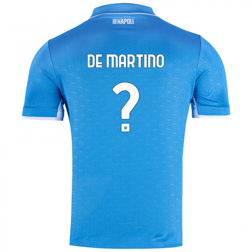 Kinderen Enrico Pio De Martino #0 Hemelsblauw Thuisshirt Thuistenue 2024/25 T-Shirt België