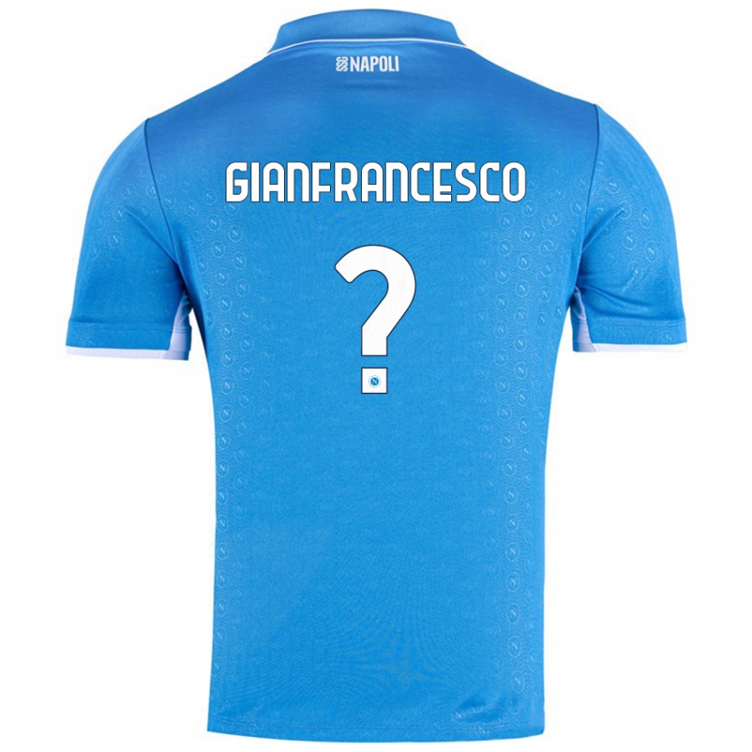 Kinderen Sergio Gianfrancesco #0 Hemelsblauw Thuisshirt Thuistenue 2024/25 T-Shirt België