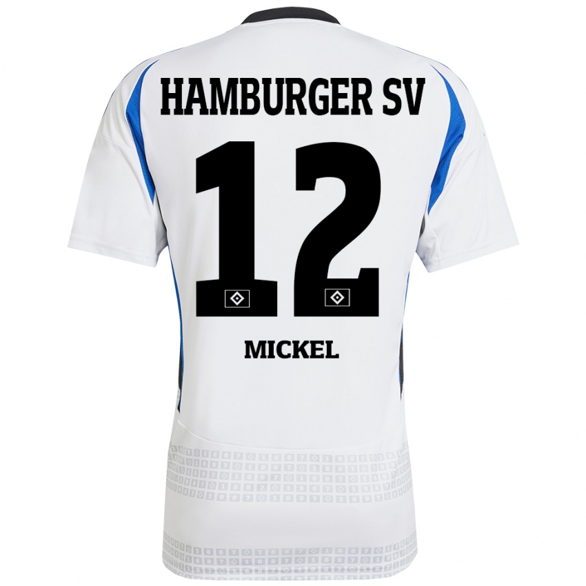 Kinderen Tom Mickel #12 Wit Blauw Thuisshirt Thuistenue 2024/25 T-Shirt België