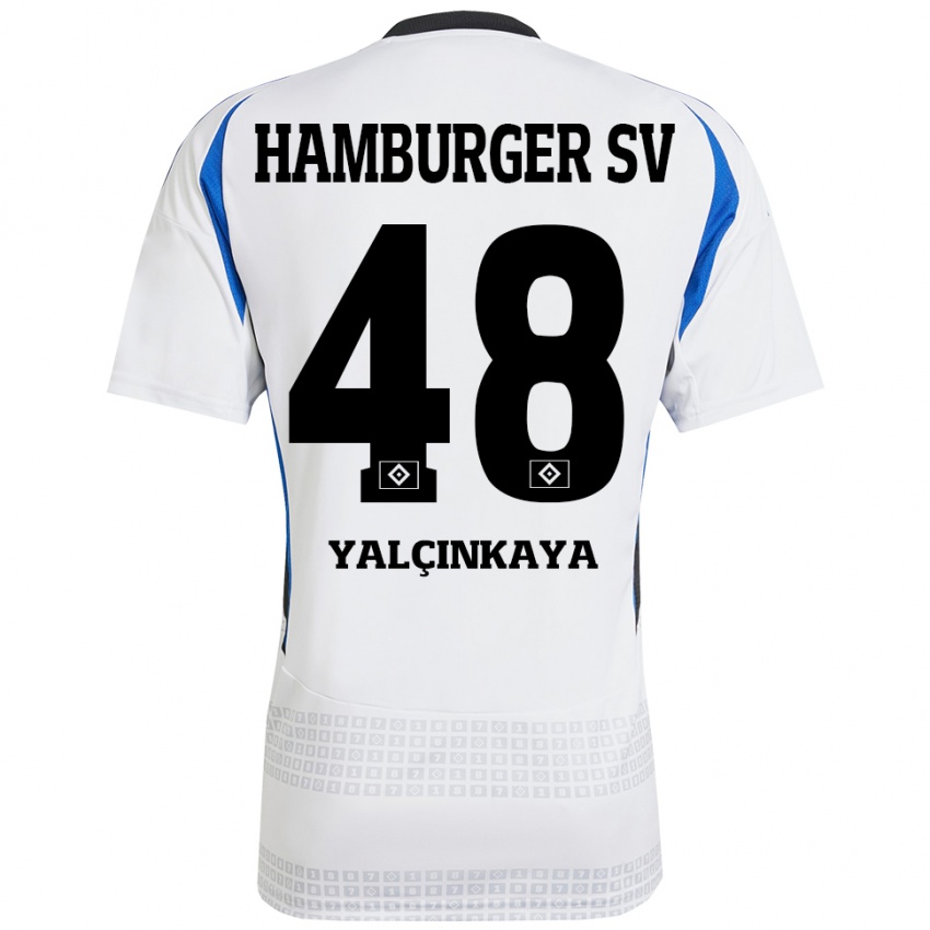 Kinderen Bilal Yalcinkaya #48 Wit Blauw Thuisshirt Thuistenue 2024/25 T-Shirt België