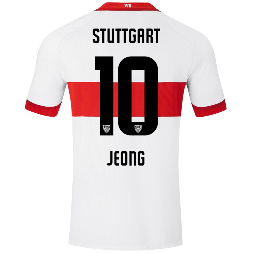 Kinderen Woo-Yeong Jeong #10 Wit Rood Thuisshirt Thuistenue 2024/25 T-Shirt België