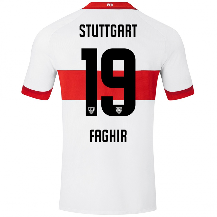 Kinderen Wahid Faghir #19 Wit Rood Thuisshirt Thuistenue 2024/25 T-Shirt België