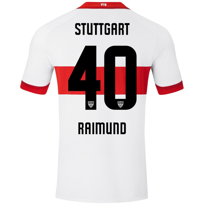 Kinderen Luca Raimund #40 Wit Rood Thuisshirt Thuistenue 2024/25 T-Shirt België