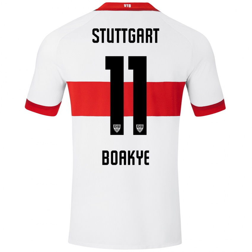 Kinderen Benjamin Boakye #11 Wit Rood Thuisshirt Thuistenue 2024/25 T-Shirt België